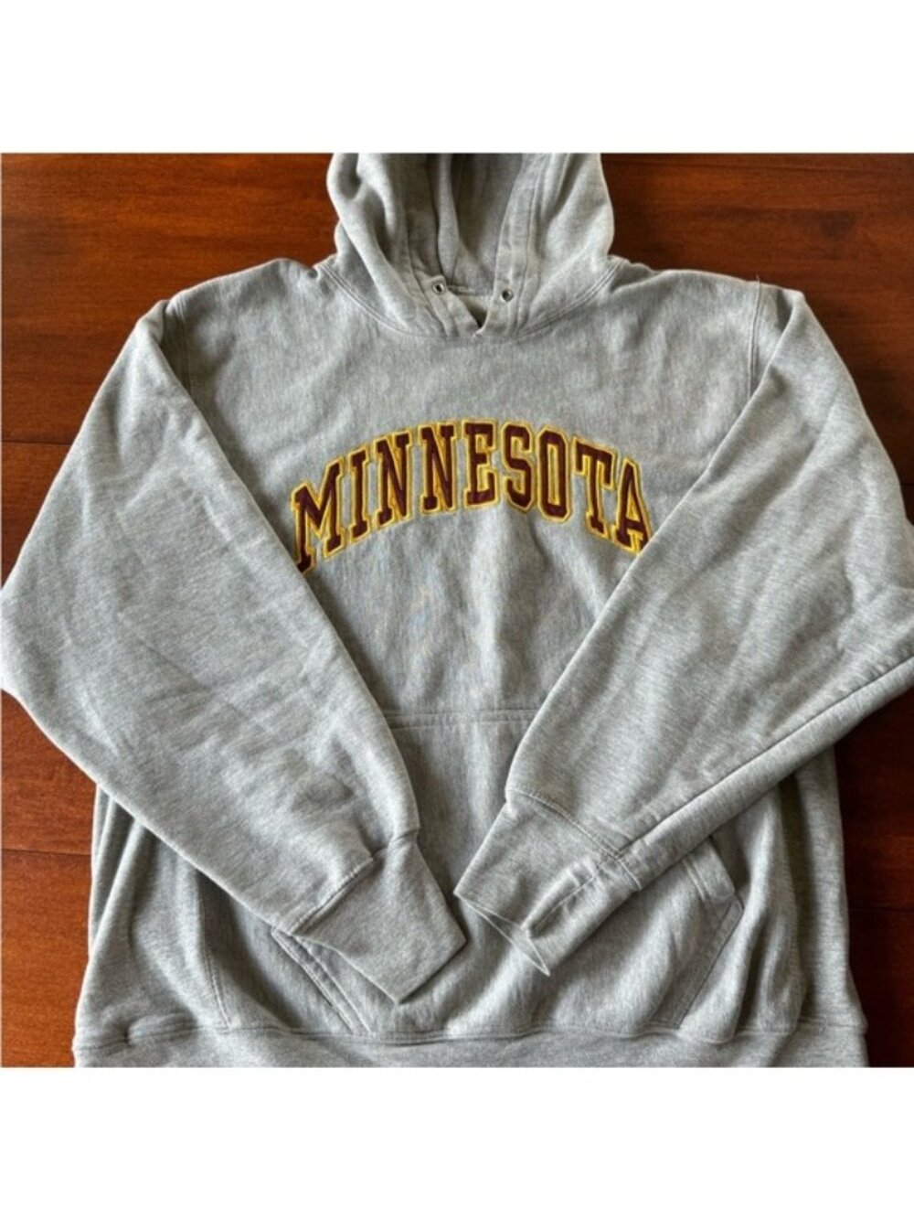 U of MN Gopher Medium Gray Hooded Sweatshirt